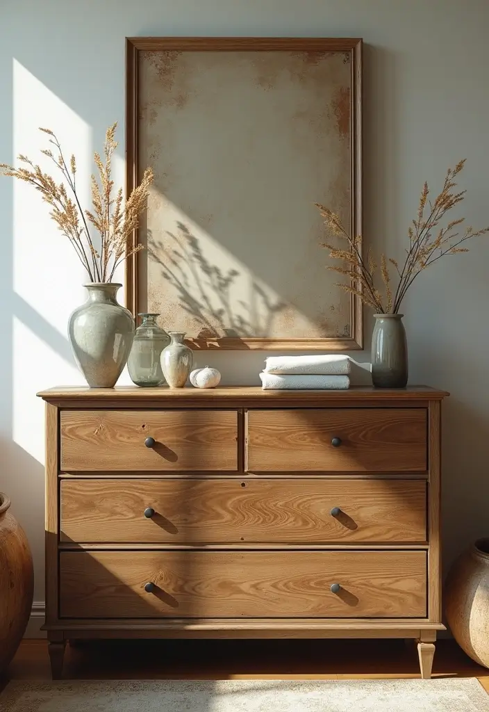 25 Bedroom Dresser Decor Ideas That Make the Room Feel Complete 11 25 Bedroom Dresser Decor Ideas That Make the Room Feel Complete - 10. Layering Textures