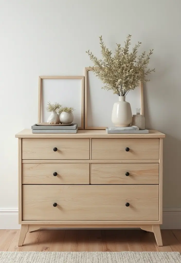 25 Bedroom Dresser Decor Ideas That Make the Room Feel Complete 16 25 Bedroom Dresser Decor Ideas That Make the Room Feel Complete - 15. Play with Height