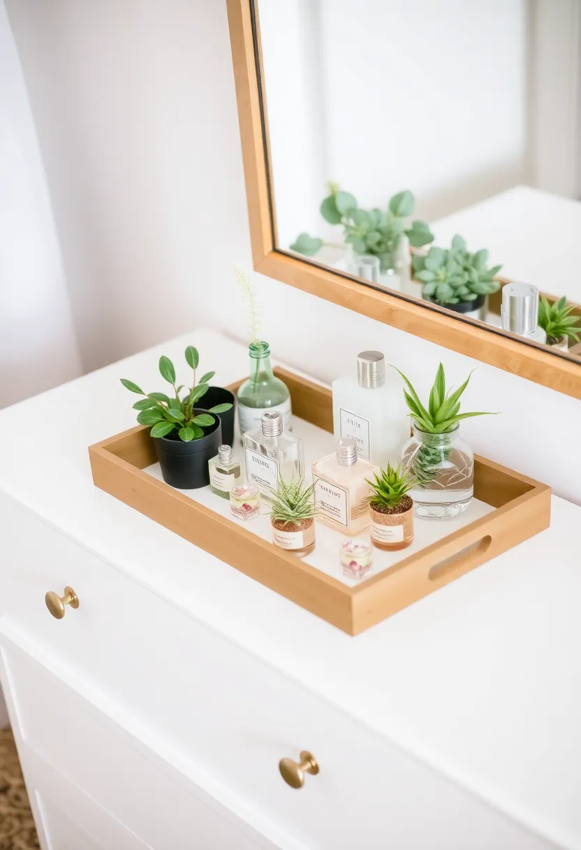 25 Bedroom Dresser Decor Ideas That Make the Room Feel Complete 18 25 Bedroom Dresser Decor Ideas That Make the Room Feel Complete - 17. Decorative Trays