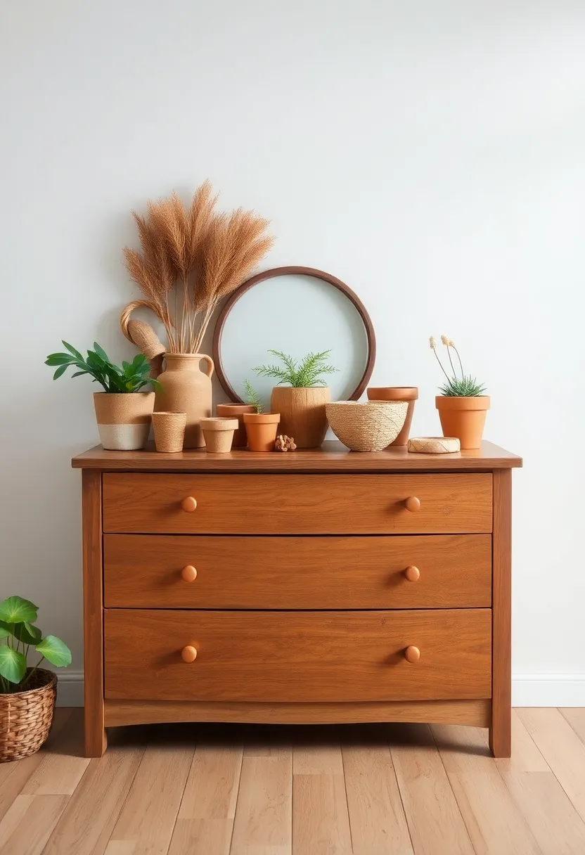 25 Bedroom Dresser Decor Ideas That Make the Room Feel Complete 21 25 Bedroom Dresser Decor Ideas That Make the Room Feel Complete - 20. Natural Materials