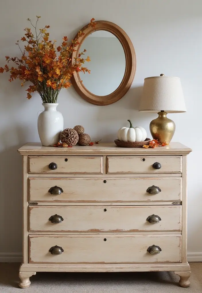 25 Bedroom Dresser Decor Ideas That Make the Room Feel Complete 8 25 Bedroom Dresser Decor Ideas That Make the Room Feel Complete - 7. Seasonal Decor Switch
