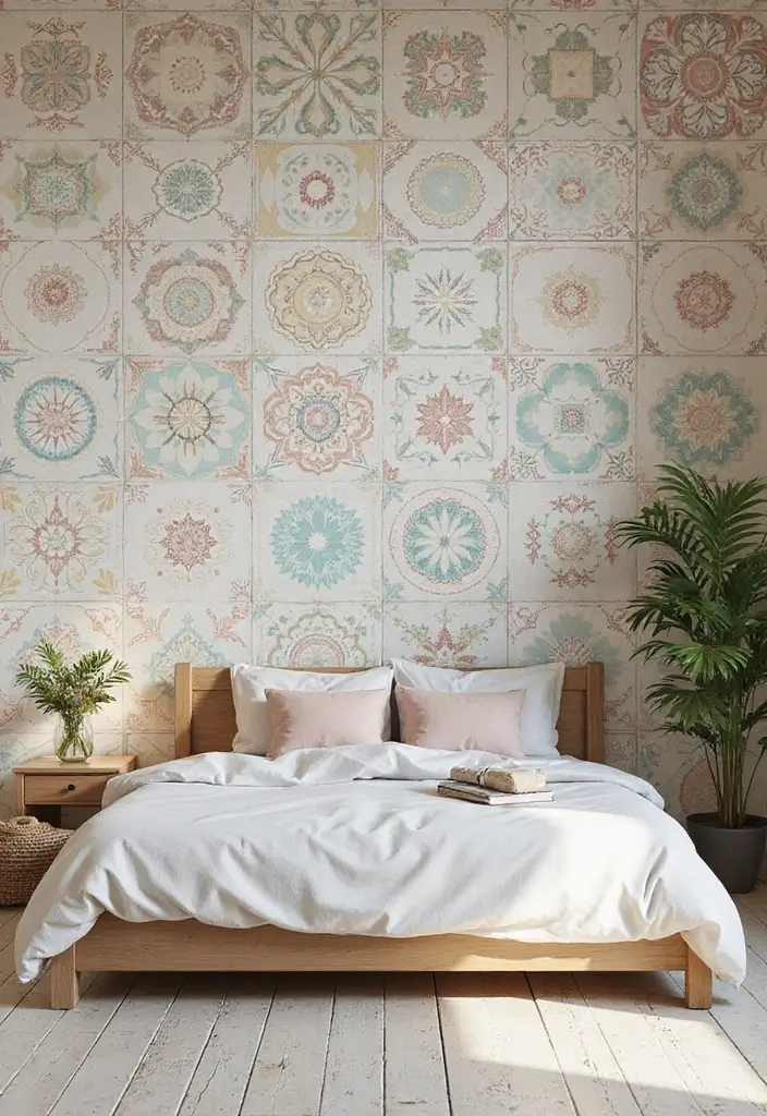 25 Bedroom Wall Tiles Ideas That Feel Modern and Elegant 13 25 Bedroom Wall Tiles Ideas That Feel Modern and Elegant - 12. Vintage Inspired Tiles