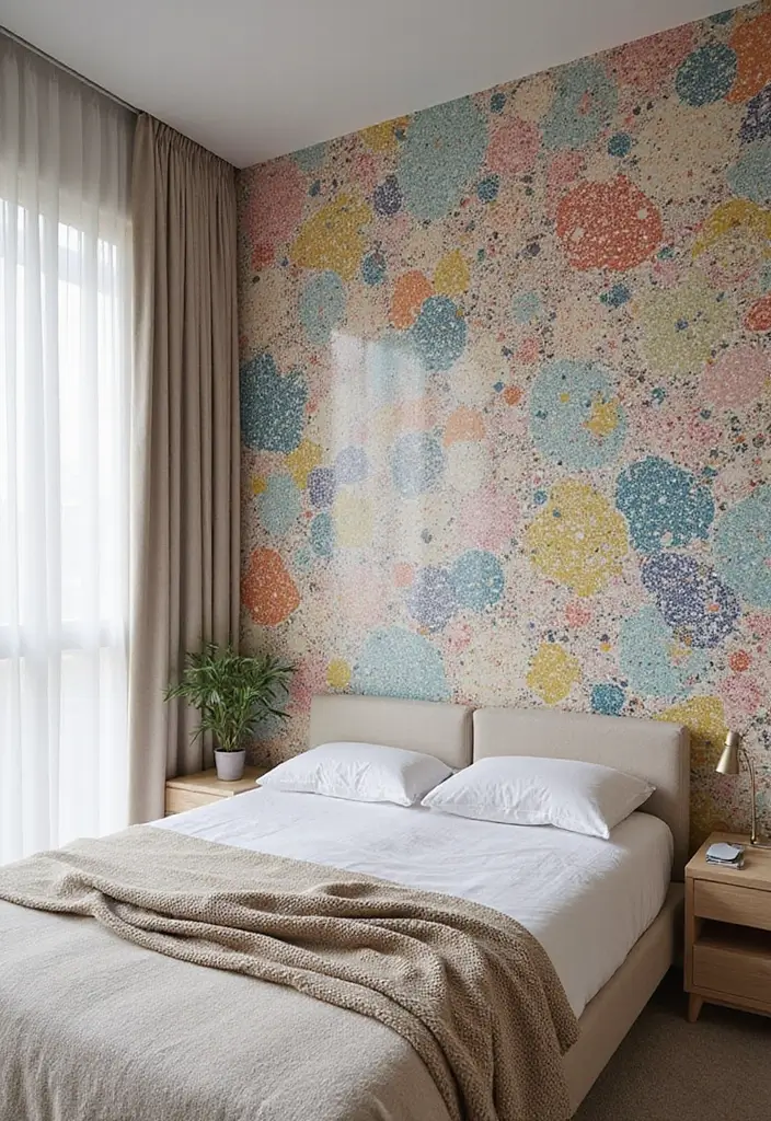 25 Bedroom Wall Tiles Ideas That Feel Modern and Elegant 18 25 Bedroom Wall Tiles Ideas That Feel Modern and Elegant - 17. Eco-Friendly Terrazzo Tiles