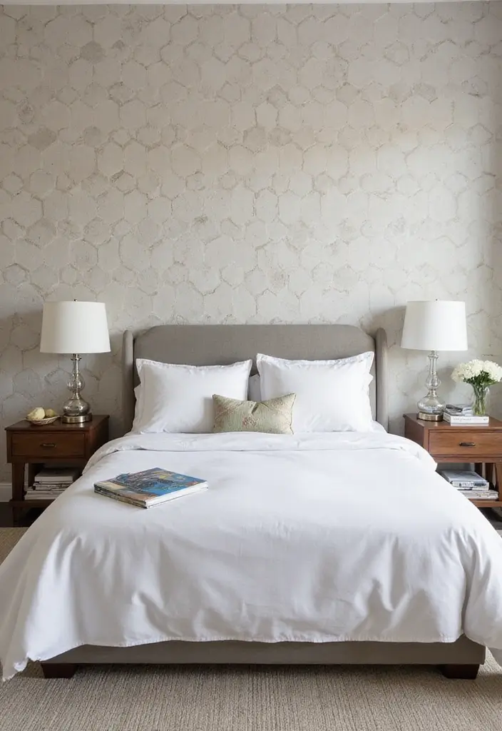 25 Bedroom Wall Tiles Ideas That Feel Modern and Elegant 26 25 Bedroom Wall Tiles Ideas That Feel Modern and Elegant - 25. Classic Hexagonal Tiles