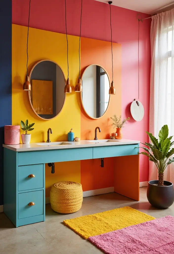 25 Bedroom with Vanity Ideas That Feel Glamorous & Practical 13 25 Bedroom with Vanity Ideas That Feel Glamorous & Practical - 12. Colorful Pop of Personality