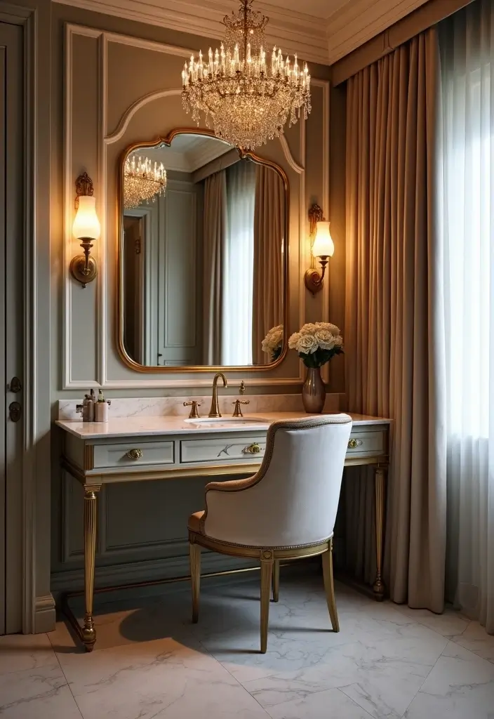 25 Bedroom with Vanity Ideas That Feel Glamorous & Practical 15 25 Bedroom with Vanity Ideas That Feel Glamorous & Practical - 14. Statement Lighting