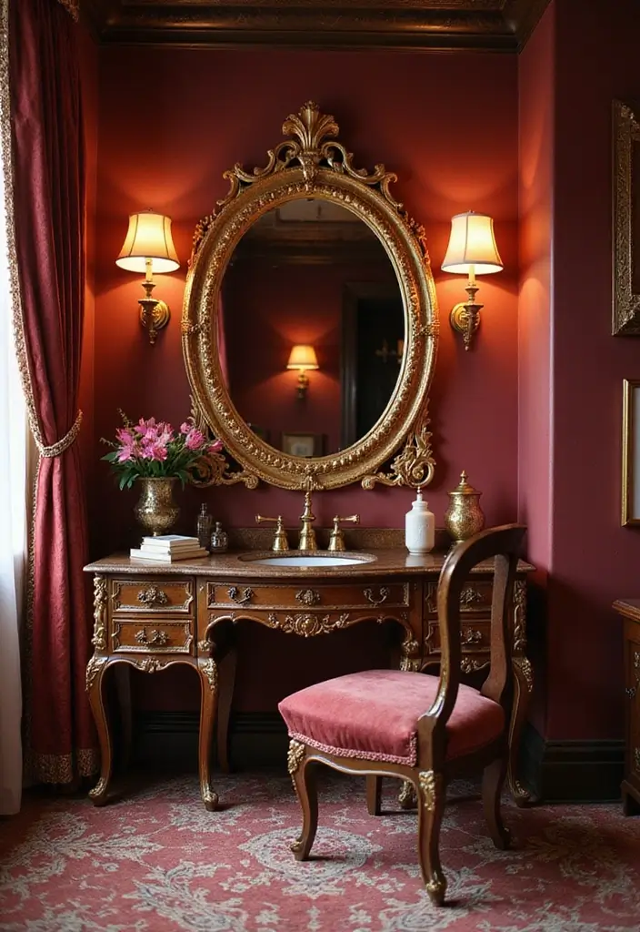 25 Bedroom with Vanity Ideas That Feel Glamorous & Practical 22 25 Bedroom with Vanity Ideas That Feel Glamorous & Practical - 21. Luxurious Fabrics and Finishes