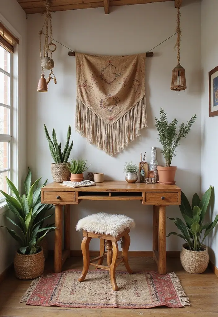 25 Bedroom with Vanity Ideas That Feel Glamorous & Practical 8 25 Bedroom with Vanity Ideas That Feel Glamorous & Practical - 7. Playful Bohemian Vibes