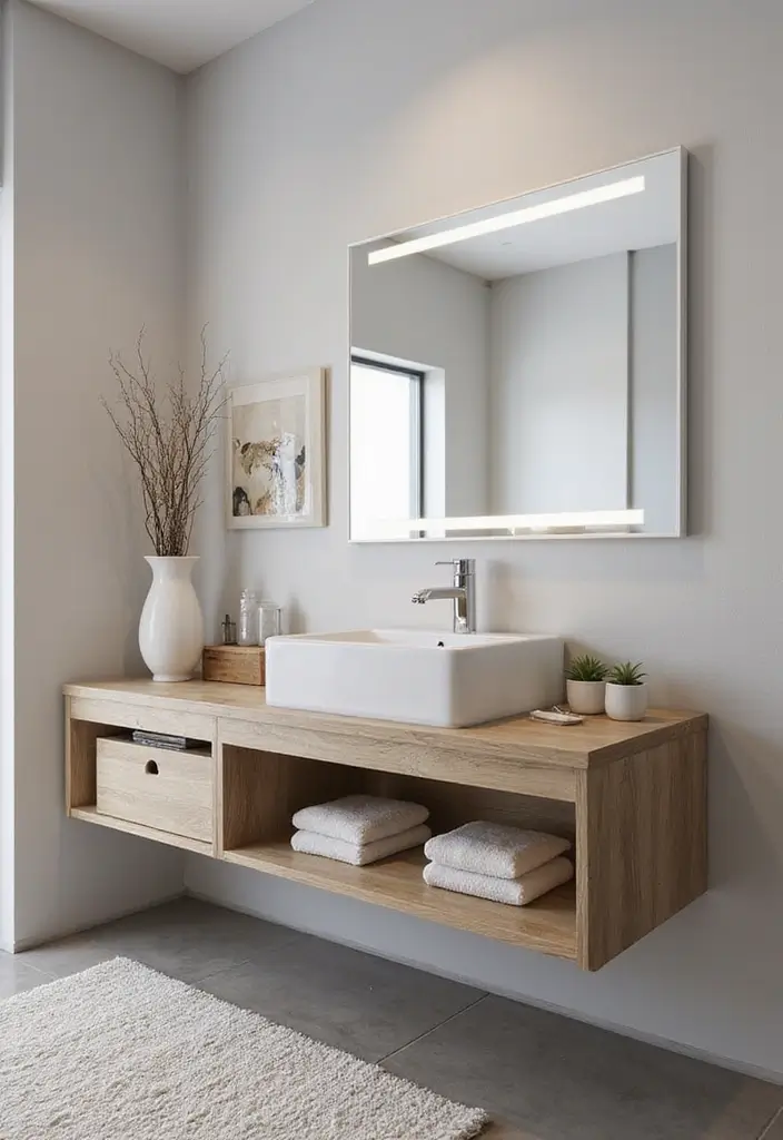 25 Bedroom with Vanity Ideas That Feel Glamorous & Practical 10 25 Bedroom with Vanity Ideas That Feel Glamorous & Practical - 9. Floating Vanity Designs