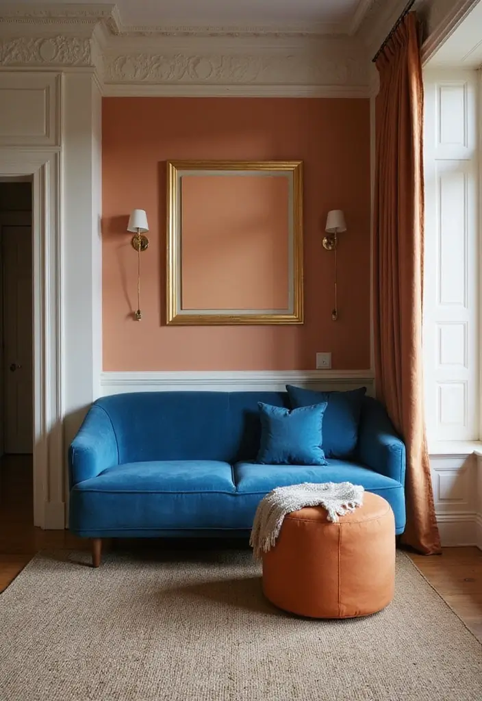 25 Blue and Orange Bedroom Ideas That Are Vibrant & Unexpected 21 25 Blue and Orange Bedroom Ideas That Are Vibrant & Unexpected - 20. Statement Furniture