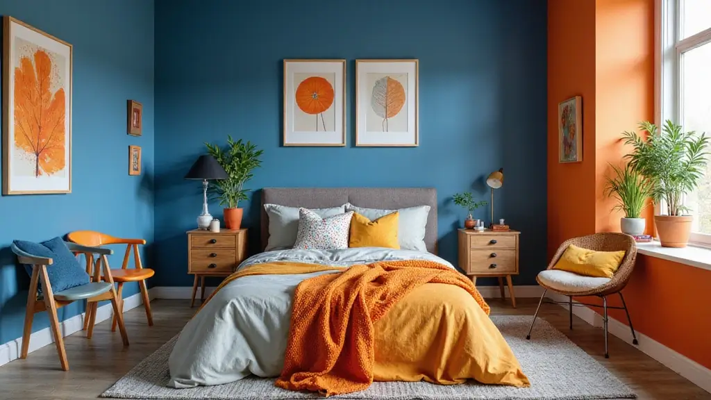 25 Blue and Orange Bedroom Ideas That Are Vibrant & Unexpected 1 25 Blue and Orange Bedroom Ideas That Are Vibrant & Unexpected
