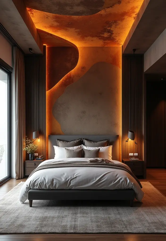 25 Dark Furniture Bedroom Ideas That Feel Rich and Dramatic 20 25 Dark Furniture Bedroom Ideas That Feel Rich and Dramatic - 19. Creative Ceiling Designs