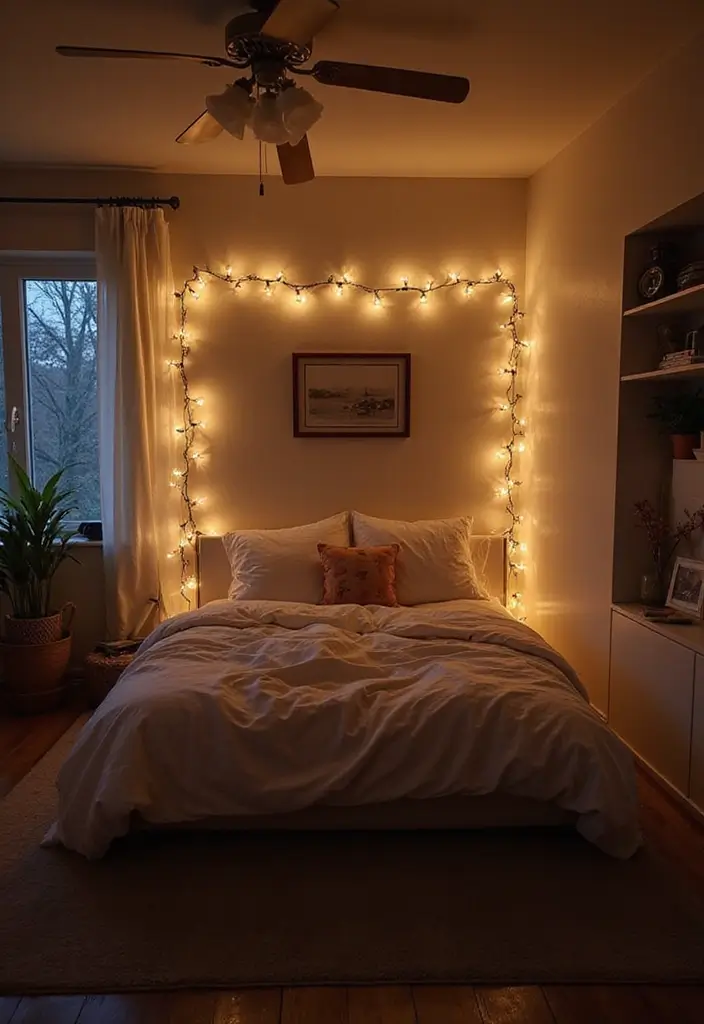 25 Fairy Lights Bedroom Ideas That Feel Dreamy and Magical 12 25 Fairy Lights Bedroom Ideas That Feel Dreamy and Magical - 11. Bed Frame Lights