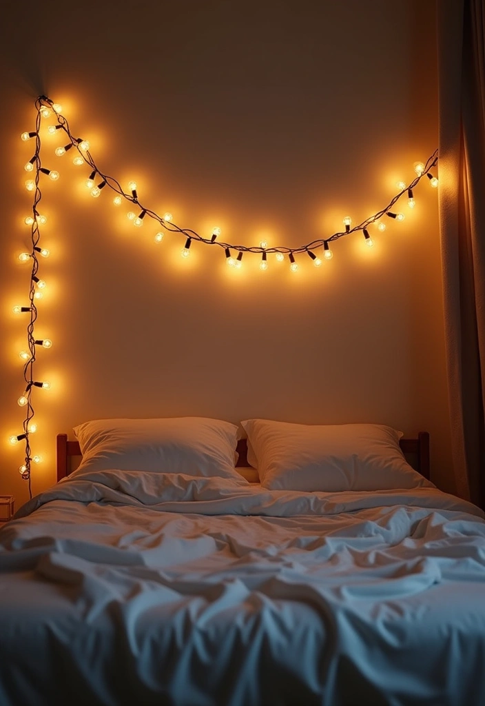 25 Fairy Lights Bedroom Ideas That Feel Dreamy and Magical 15 25 Fairy Lights Bedroom Ideas That Feel Dreamy and Magical - 14. Fairy Light Bulb Garland