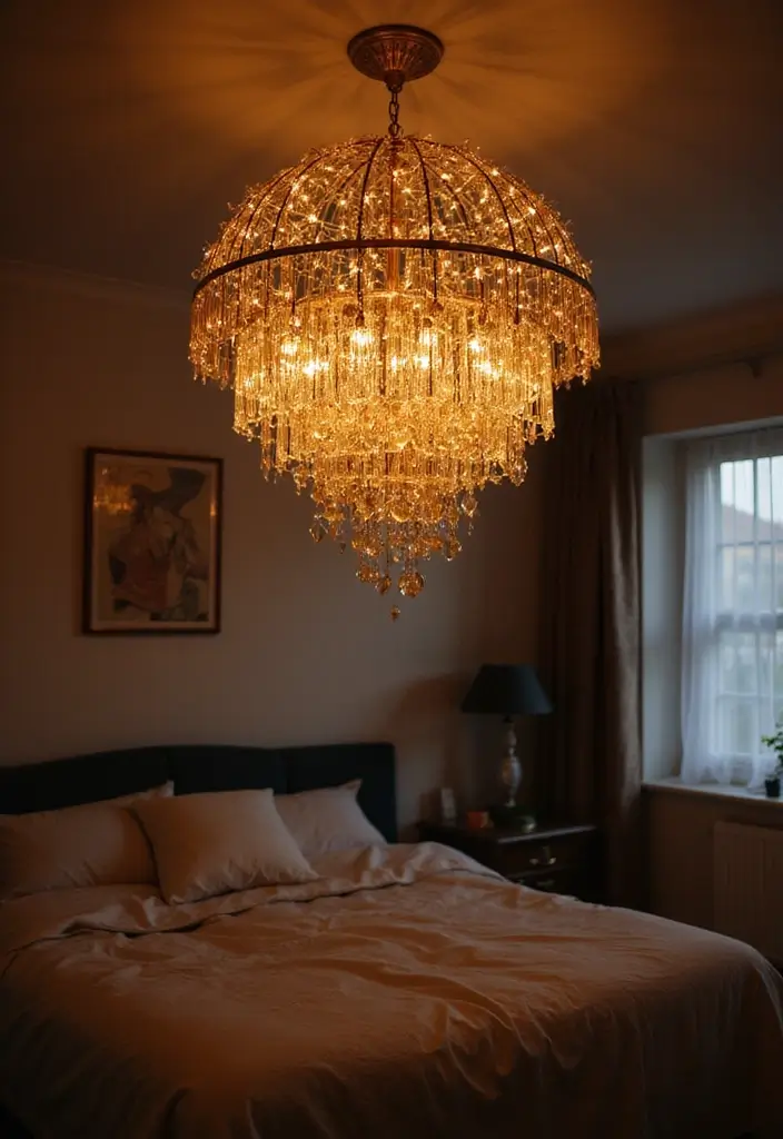 25 Fairy Lights Bedroom Ideas That Feel Dreamy and Magical 25 25 Fairy Lights Bedroom Ideas That Feel Dreamy and Magical - 24. Fairy Light Chandeliers
