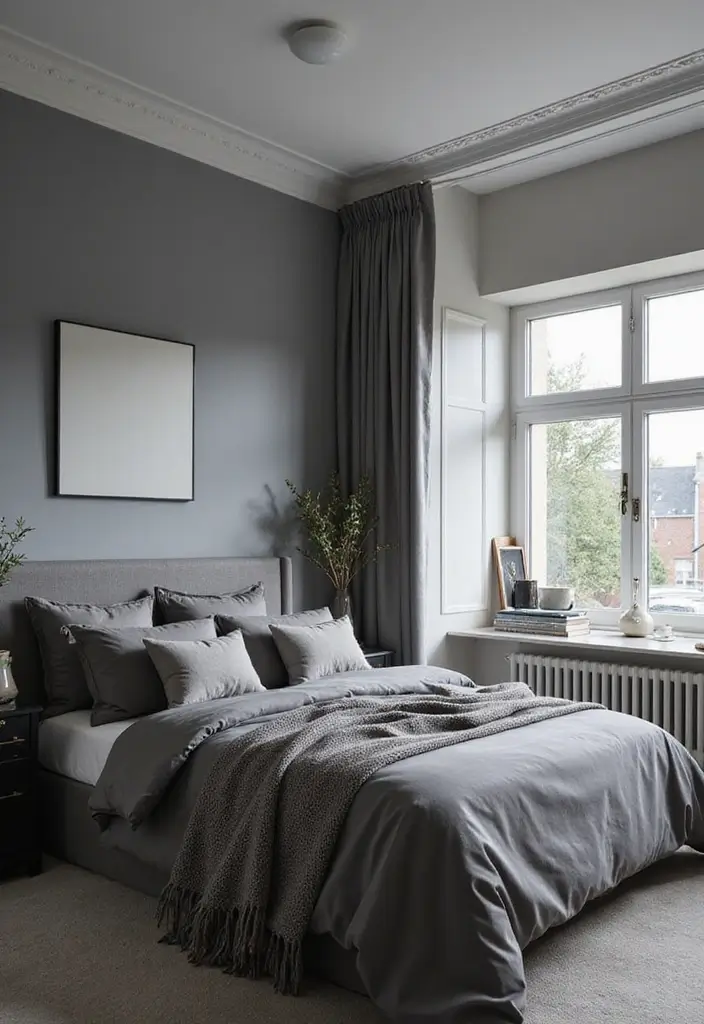 25 Grey Bedroom Ideas Aesthetic That Feel Calm & Minimalist 18 25 Grey Bedroom Ideas Aesthetic That Feel Calm & Minimalist - 17. Shades of Charcoal