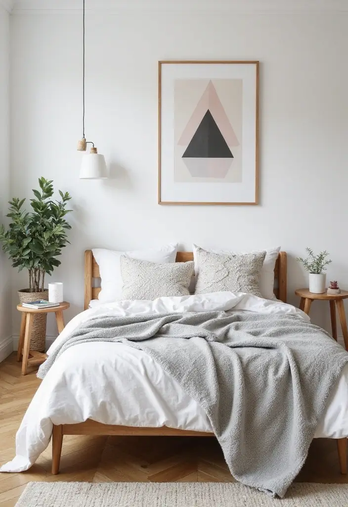 25 Grey Bedroom Ideas Aesthetic That Feel Calm & Minimalist 19 25 Grey Bedroom Ideas Aesthetic That Feel Calm & Minimalist - 18. Scandinavian Accessories