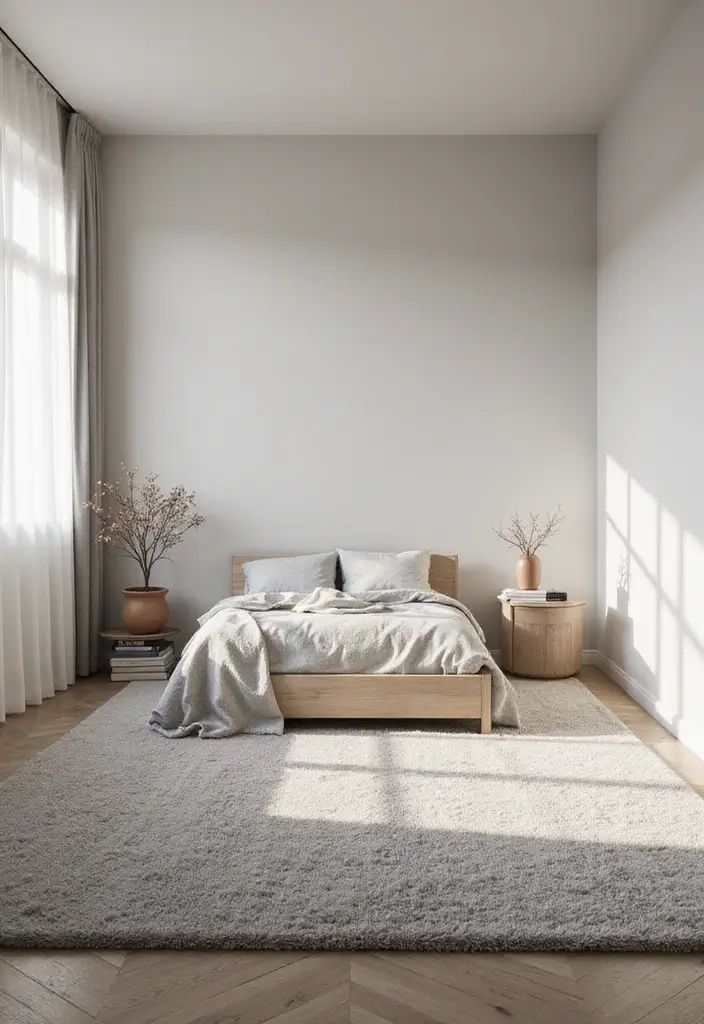 25 Grey Bedroom Ideas Aesthetic That Feel Calm & Minimalist 25 25 Grey Bedroom Ideas Aesthetic That Feel Calm & Minimalist - 24. Soft Grey Carpets