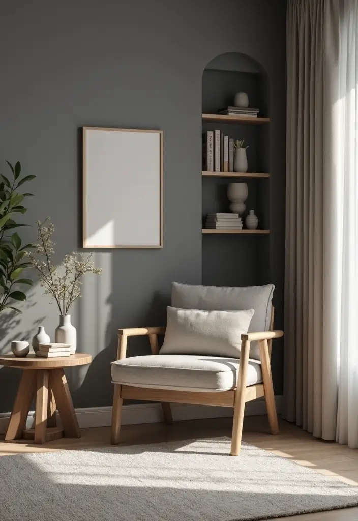 25 Grey Bedroom Ideas Aesthetic That Feel Calm & Minimalist 26 25 Grey Bedroom Ideas Aesthetic That Feel Calm & Minimalist - 25. Cozy Nook