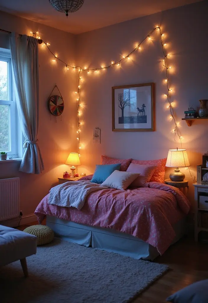 25 Kids Bedroom Ideas Shared Boy and Girl That Work Perfectly 11 25 Kids Bedroom Ideas Shared Boy and Girl That Work Perfectly - 10. Magical Lighting Options