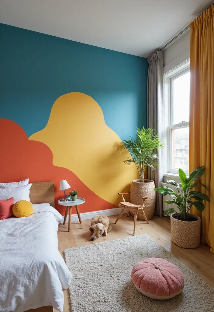 25 Kids Bedroom Ideas Shared Boy and Girl That Work Perfectly 18 25 Kids Bedroom Ideas Shared Boy and Girl That Work Perfectly - 17. Bold Accent Walls