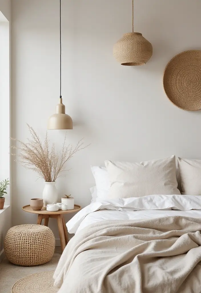 25 Neutral Bedroom Decor Ideas That Feel Cozy & Balanced 14 25 Neutral Bedroom Decor Ideas That Feel Cozy & Balanced - 13. Neutral and Natural Accents