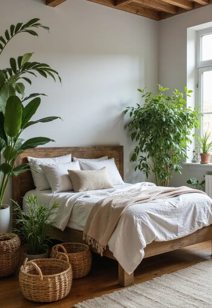 25 Neutral Bedroom Decor Ideas That Feel Cozy & Balanced 4 25 Neutral Bedroom Decor Ideas That Feel Cozy & Balanced - 3. Incorporate Natural Elements