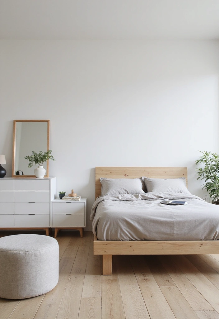25 Neutral Bedroom Decor Ideas That Feel Cozy & Balanced 6 25 Neutral Bedroom Decor Ideas That Feel Cozy & Balanced - 5. Minimalist Furniture for Clutter-Free Living