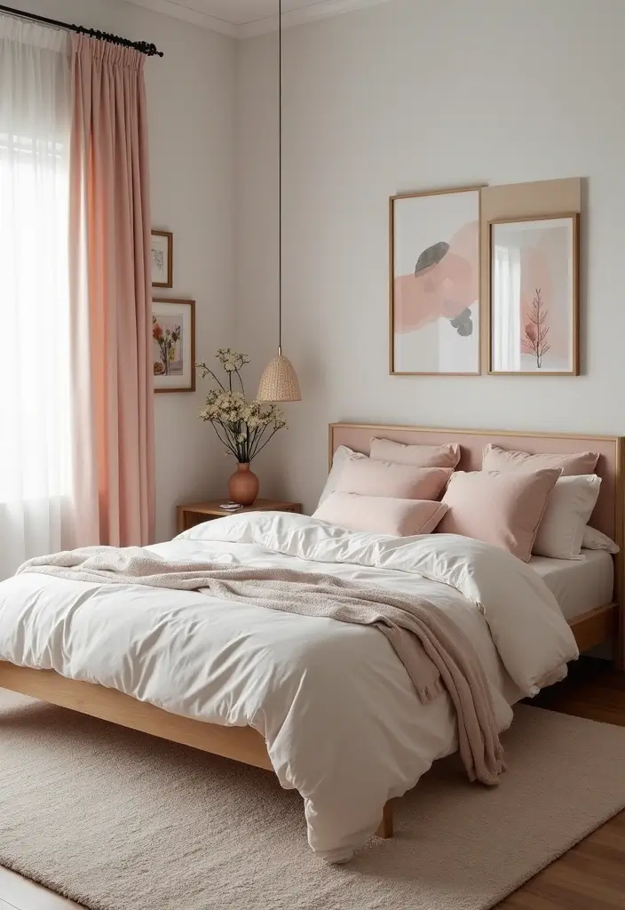 25 Neutral Bedroom Decor Ideas That Feel Cozy & Balanced 7 25 Neutral Bedroom Decor Ideas That Feel Cozy & Balanced - 6. Soft Color Pops