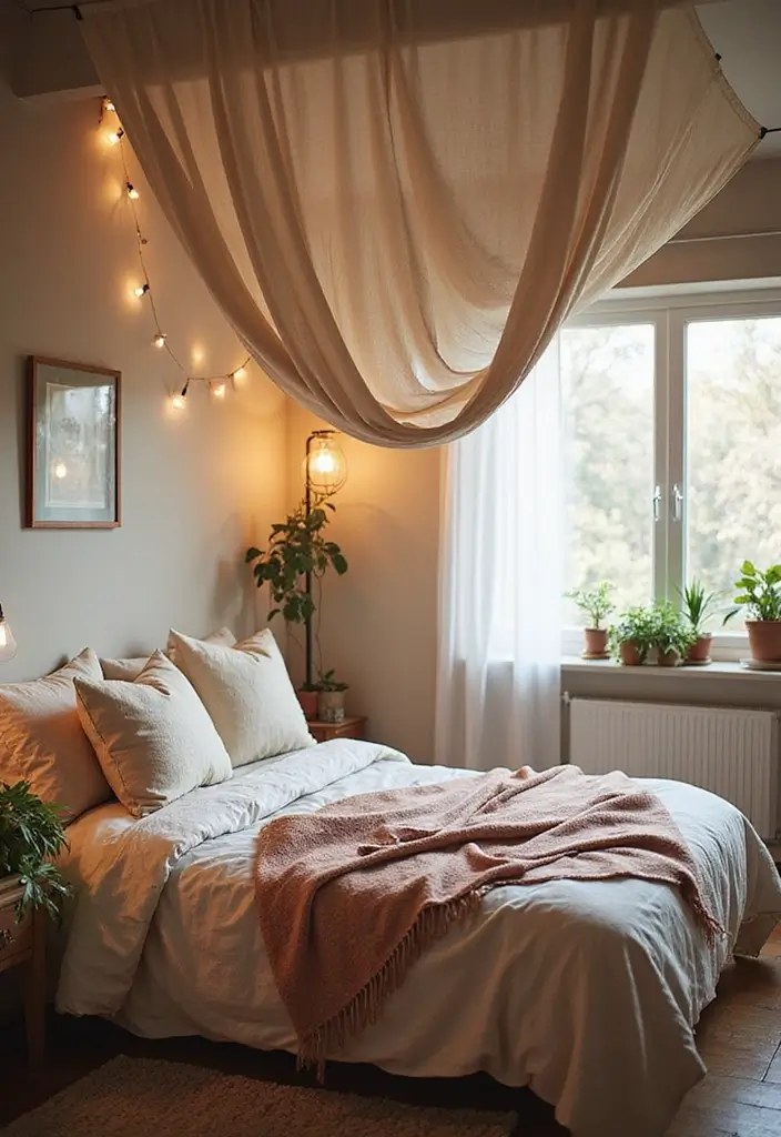 25 Room Divider Ideas Bedroom That Add Style & Privacy 11 25 Room Divider Ideas Bedroom That Add Style & Privacy - 10. Hanging Fabrics from the Ceiling