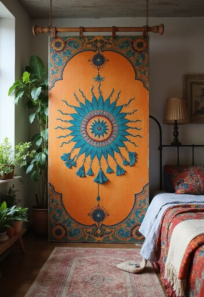 25 Room Divider Ideas Bedroom That Add Style & Privacy 14 25 Room Divider Ideas Bedroom That Add Style & Privacy - 13. Artistic Room Separators