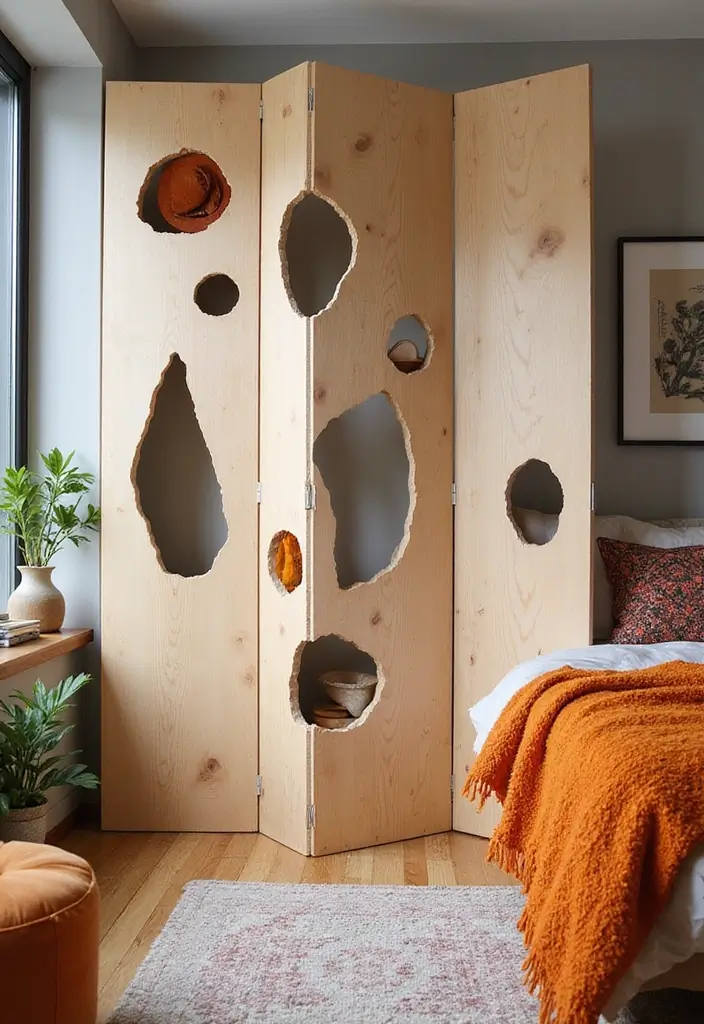 25 Room Divider Ideas Bedroom That Add Style & Privacy 17 25 Room Divider Ideas Bedroom That Add Style & Privacy - 16. Plywood Dividers