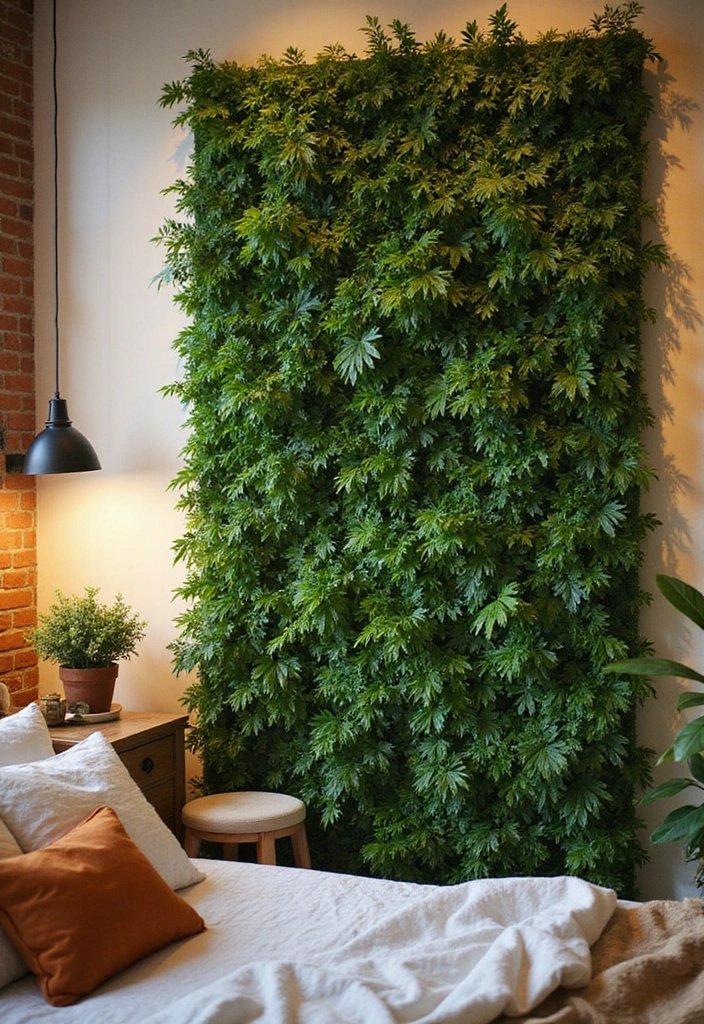 25 Room Divider Ideas Bedroom That Add Style & Privacy 22 25 Room Divider Ideas Bedroom That Add Style & Privacy - 21. Artificial Greenery Panels