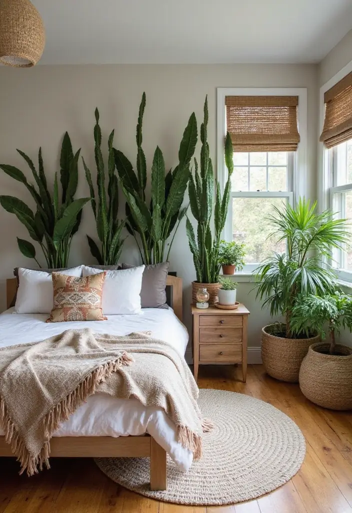 25 Room Divider Ideas Bedroom That Add Style & Privacy 7 25 Room Divider Ideas Bedroom That Add Style & Privacy - 6. Indoor Plants as Natural Dividers
