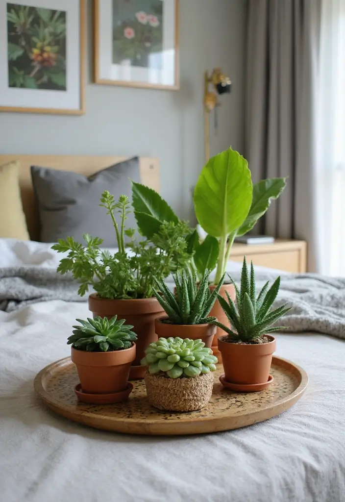 25 Vines in Bedroom Ideas That Bring Nature Indoors 23 25 Vines in Bedroom Ideas That Bring Nature Indoors - 22. Creative Plant Grouping