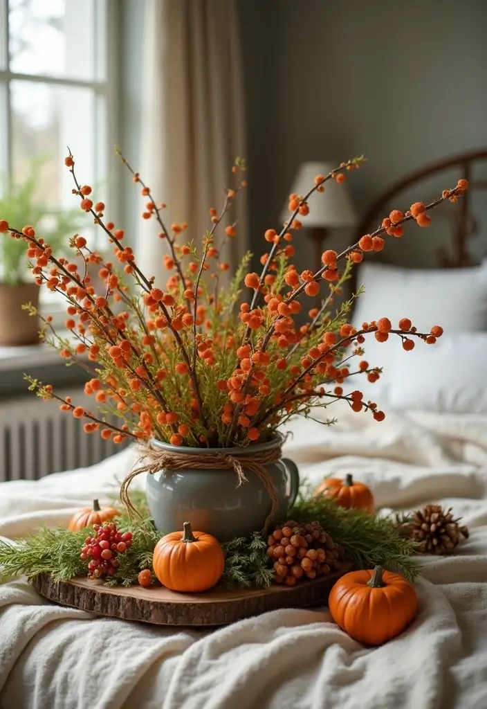 25 Vines in Bedroom Ideas That Bring Nature Indoors 26 25 Vines in Bedroom Ideas That Bring Nature Indoors - 25. Seasonal Vine Displays