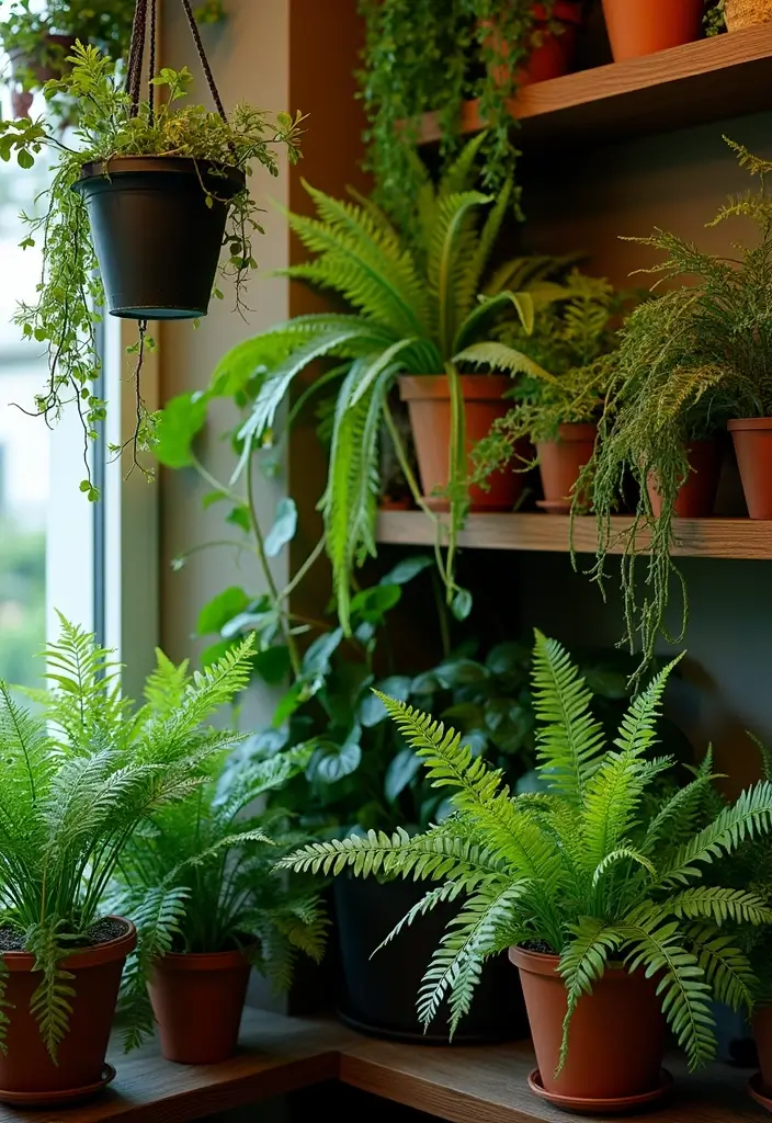 25 Vines in Bedroom Ideas That Bring Nature Indoors 6 25 Vines in Bedroom Ideas That Bring Nature Indoors - 5. Stylish Ferns
