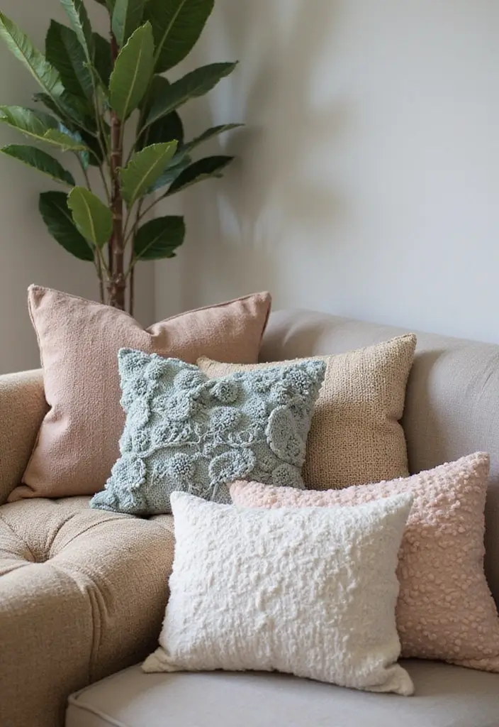 30 Affordable Bedroom Decor Ideas That Look Expensive on a Budget 13 30 Affordable Bedroom Decor Ideas That Look Expensive on a Budget - 12. Textured Throw Pillows
