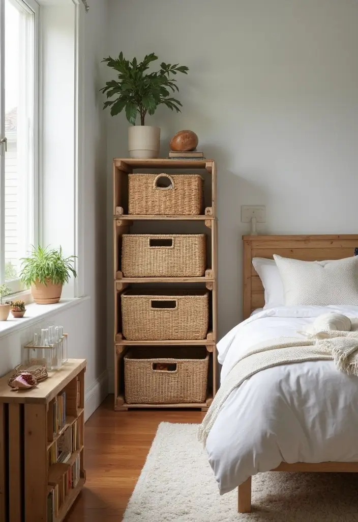 30 Affordable Bedroom Decor Ideas That Look Expensive on a Budget 15 30 Affordable Bedroom Decor Ideas That Look Expensive on a Budget - 14. Unique Storage Solutions