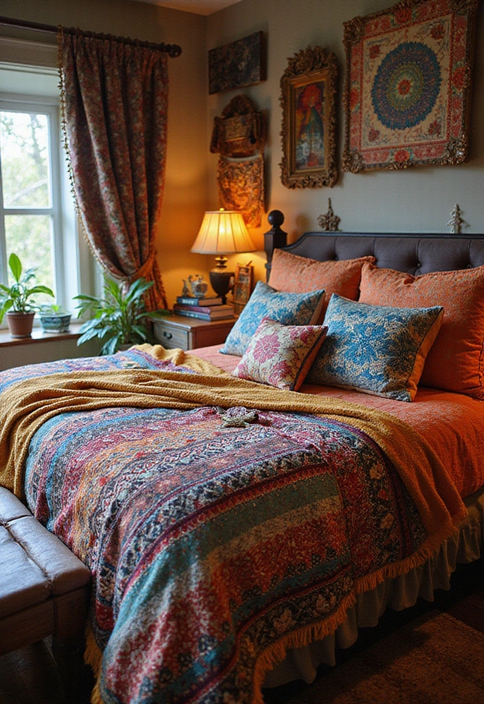 30 Affordable Bedroom Decor Ideas That Look Expensive on a Budget 17 30 Affordable Bedroom Decor Ideas That Look Expensive on a Budget - 16. Bohemian Textiles