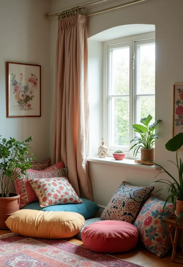 30 Affordable Bedroom Decor Ideas That Look Expensive on a Budget 19 30 Affordable Bedroom Decor Ideas That Look Expensive on a Budget - 18. Cozy Nooks with Floor Cushions
