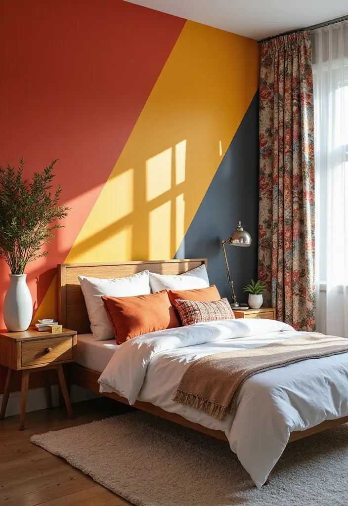30 Affordable Bedroom Decor Ideas That Look Expensive on a Budget 25 30 Affordable Bedroom Decor Ideas That Look Expensive on a Budget - 24. Colorful Accent Walls