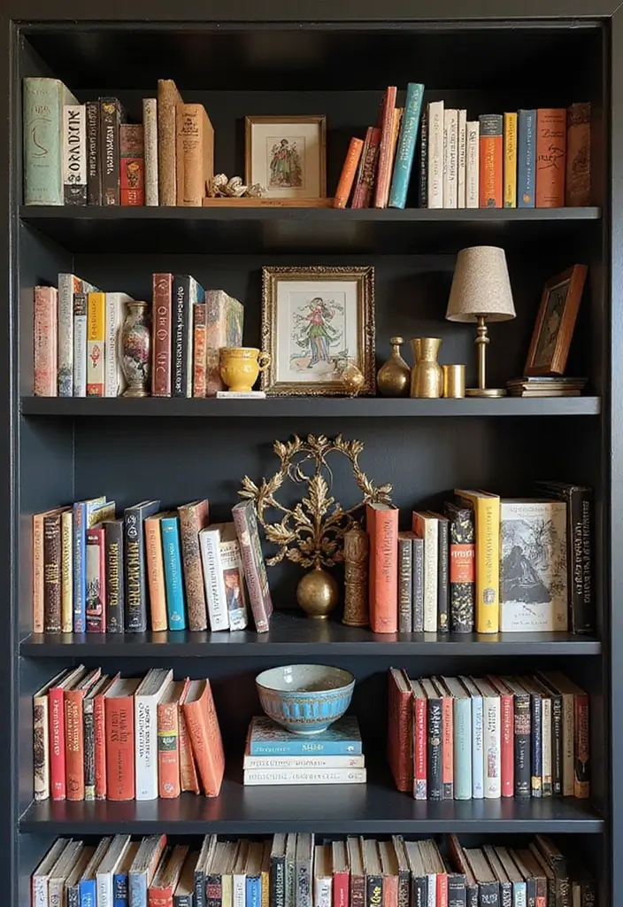 30 Affordable Bedroom Decor Ideas That Look Expensive on a Budget 28 30 Affordable Bedroom Decor Ideas That Look Expensive on a Budget - 27. Stylish Book Displays