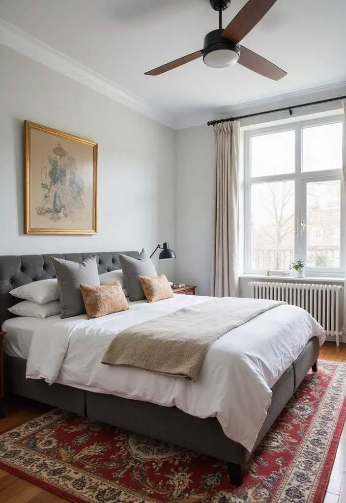 30 Affordable Bedroom Decor Ideas That Look Expensive on a Budget 30 30 Affordable Bedroom Decor Ideas That Look Expensive on a Budget - 29. Bold Area Rugs