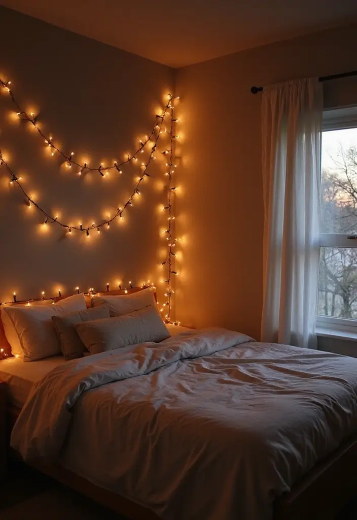 30 Affordable Bedroom Decor Ideas That Look Expensive on a Budget 4 30 Affordable Bedroom Decor Ideas That Look Expensive on a Budget - 3. Dreamy Fairy Lights