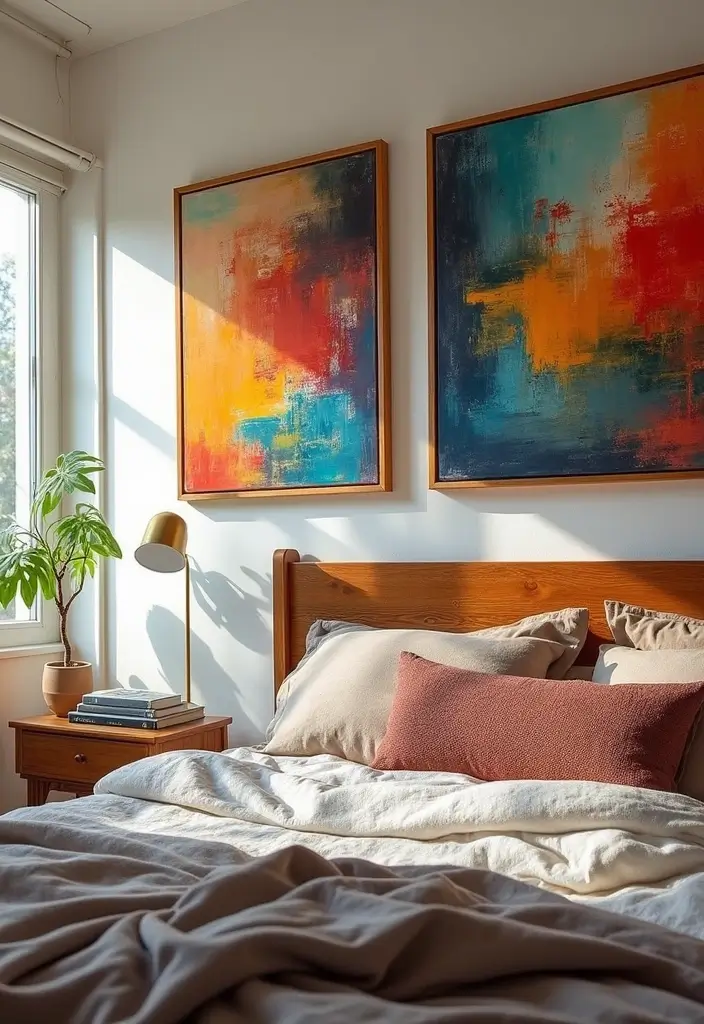 30 Affordable Bedroom Decor Ideas That Look Expensive on a Budget 9 30 Affordable Bedroom Decor Ideas That Look Expensive on a Budget - 8. Custom Art Pieces