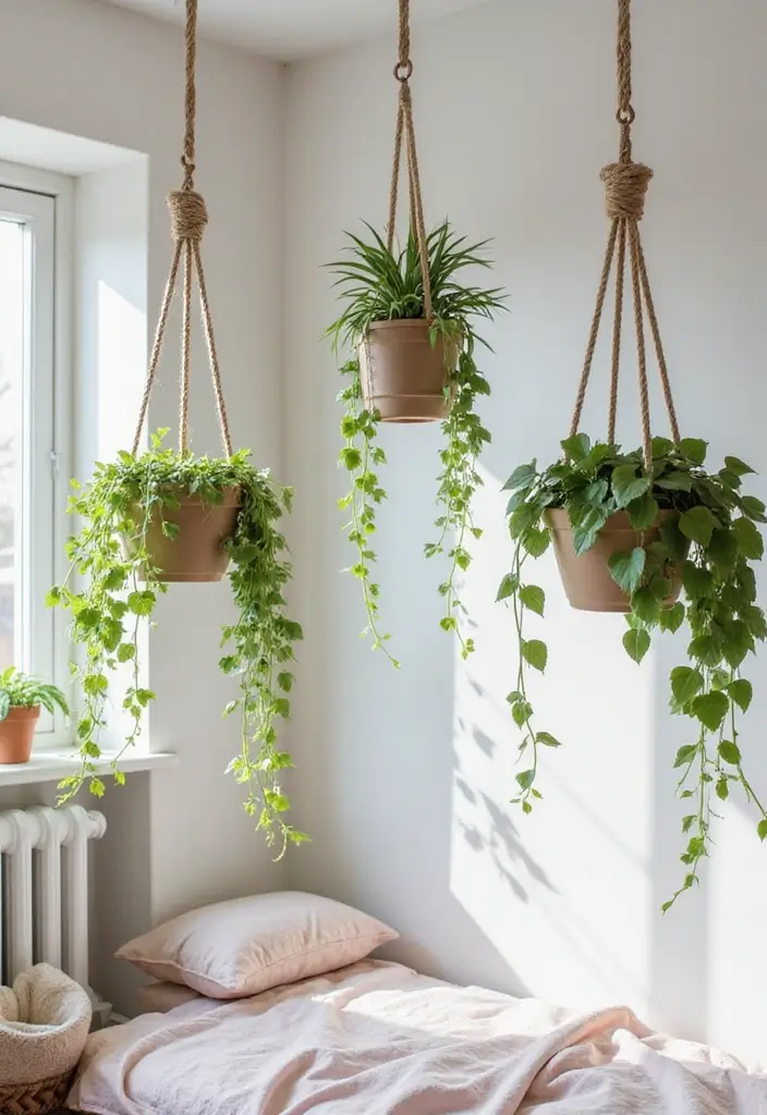 30 Animal Crossing Bedroom Ideas That Feel Wholesome & Aesthetic 17 30 Animal Crossing Bedroom Ideas That Feel Wholesome & Aesthetic - 16. Hanging Planters