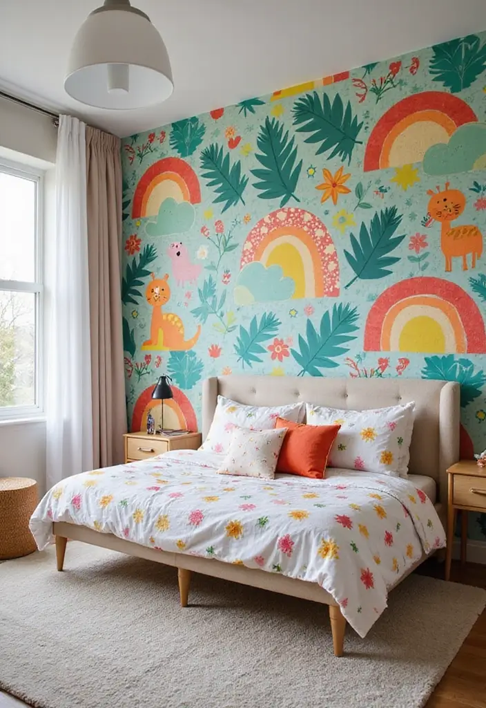 30 Animal Crossing Bedroom Ideas That Feel Wholesome & Aesthetic 18 30 Animal Crossing Bedroom Ideas That Feel Wholesome & Aesthetic - 17. Colorful Accent Walls