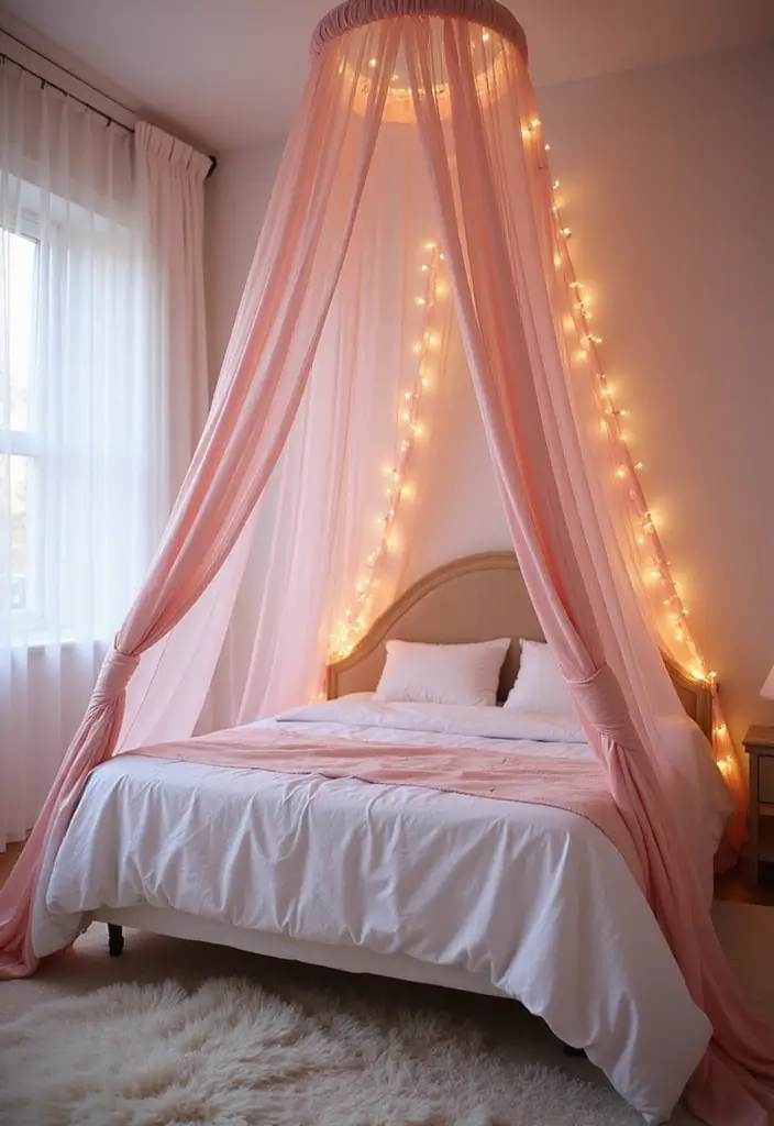 30 Animal Crossing Bedroom Ideas That Feel Wholesome & Aesthetic 22 30 Animal Crossing Bedroom Ideas That Feel Wholesome & Aesthetic - 21. Artistic Bed Canopy