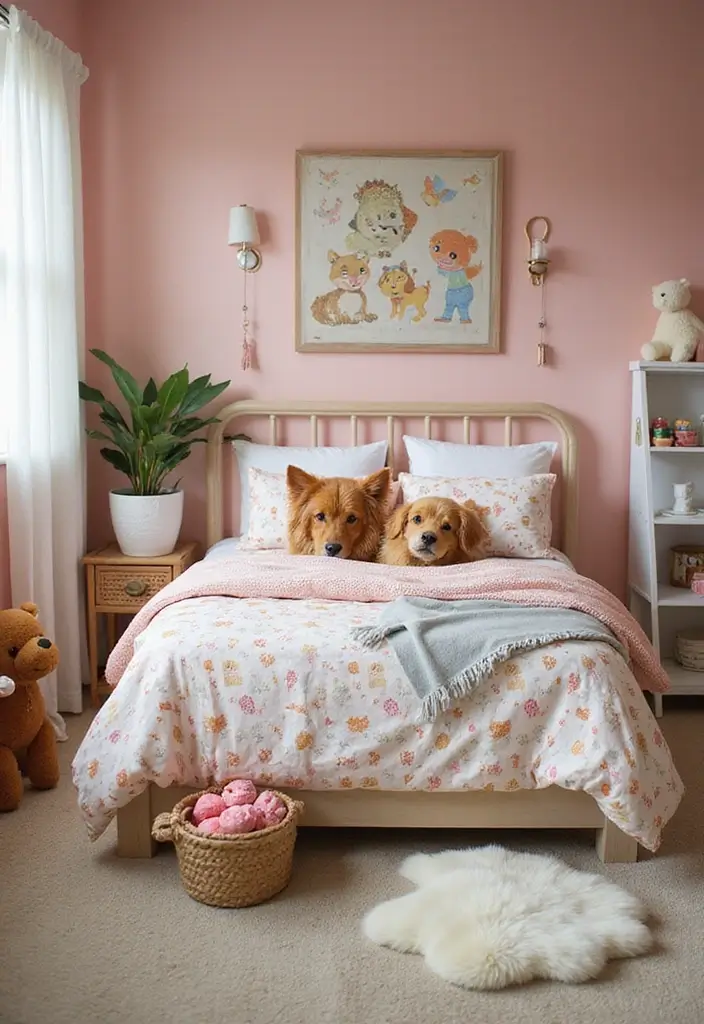 30 Animal Crossing Bedroom Ideas That Feel Wholesome & Aesthetic 24 30 Animal Crossing Bedroom Ideas That Feel Wholesome & Aesthetic - 23. Creative Pet Corner